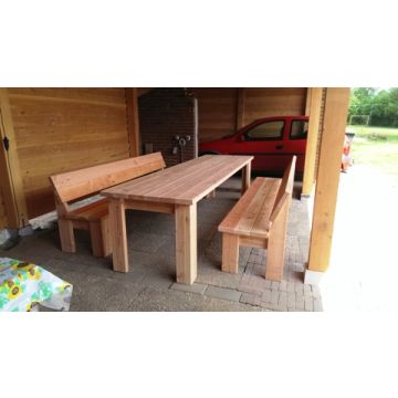 Houten tuinbank met rugleuning